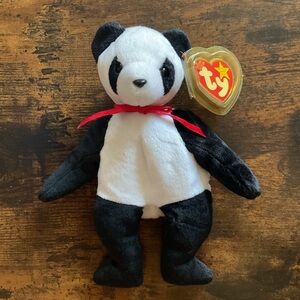Vintage 1998 Y2K Ty Beanie Baby Fortune Panda Bear